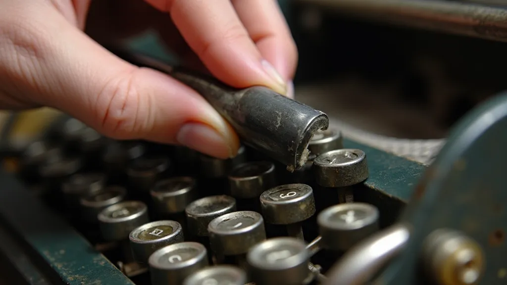Applying typewriter oil