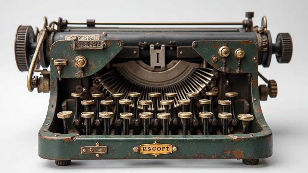 Escort typewriter partially disassembled