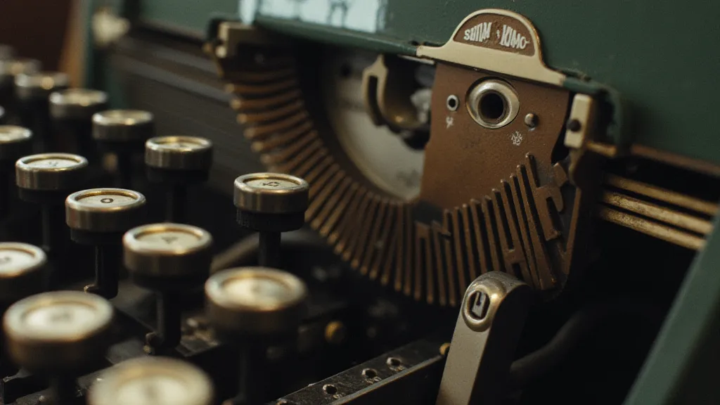 Hammond typewriter mechanism detail
