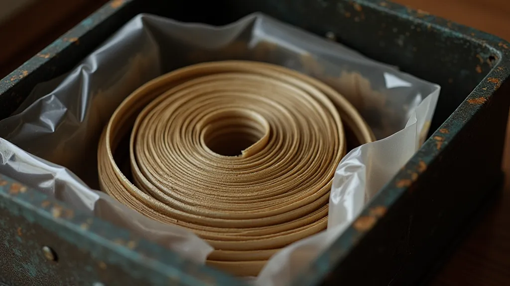 Preserved vintage typewriter ribbon