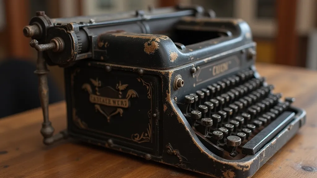 Restored typewriter with new key