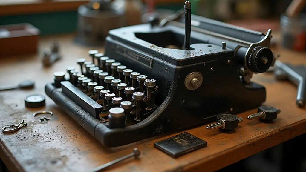 Disassembled Royal Quiet De Luxe components