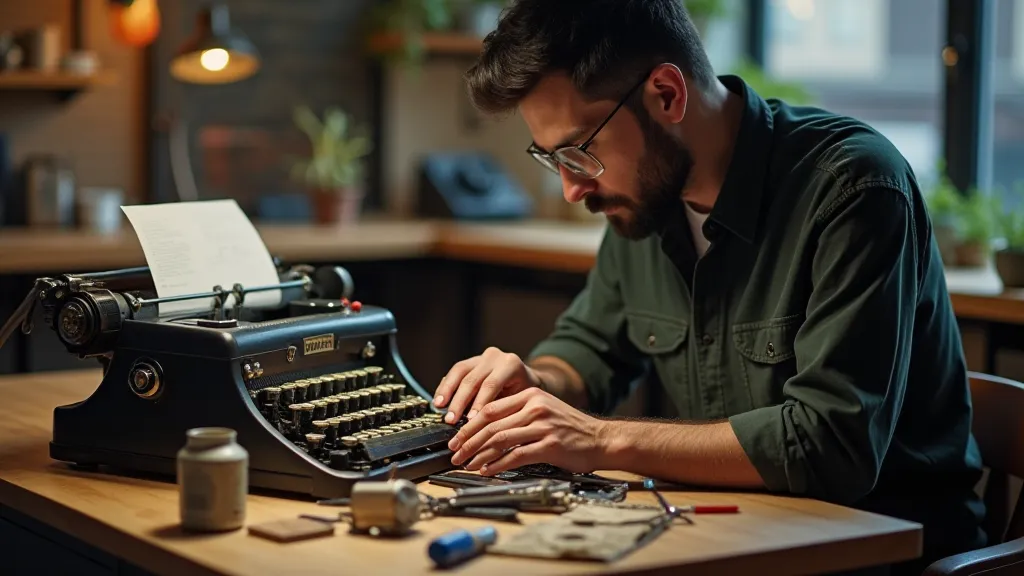 Typewriter repair technician