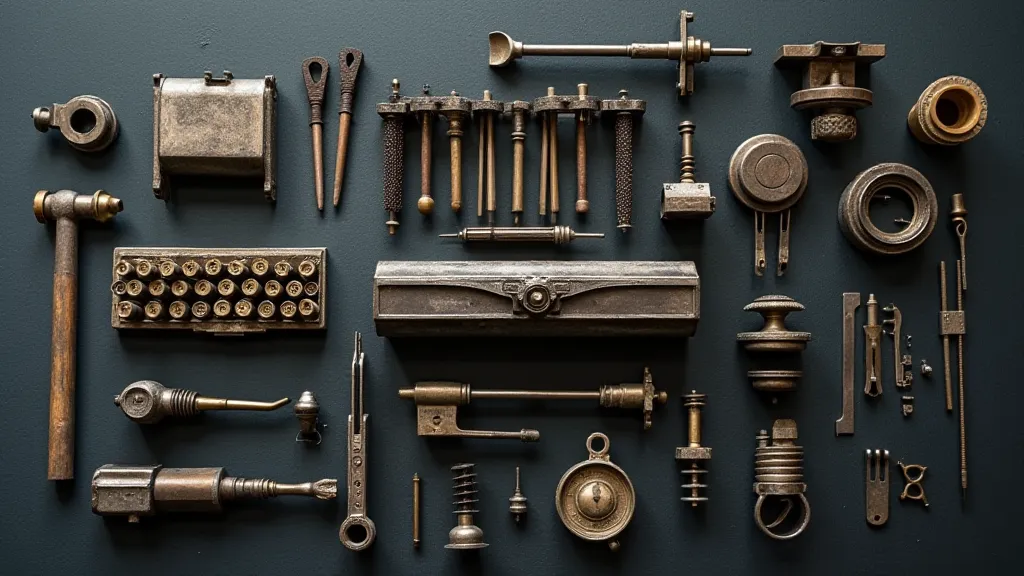 Assortment of typewriter parts
