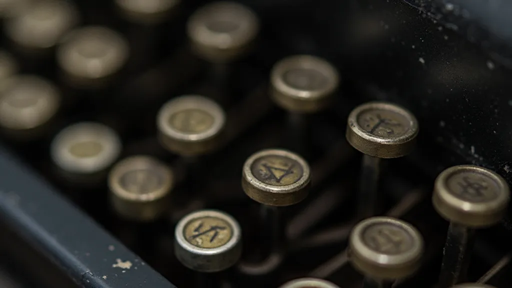 Close-up of a vintage Underwood typewriter