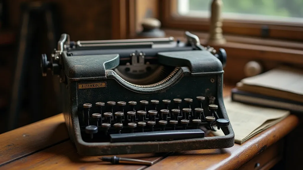 Vintage Underwood typewriter on a desk